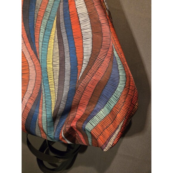 Black Butterfly Abstract Multicolor Convertible AntiTheft Backpack Bag Purse - Picture 2 of 9